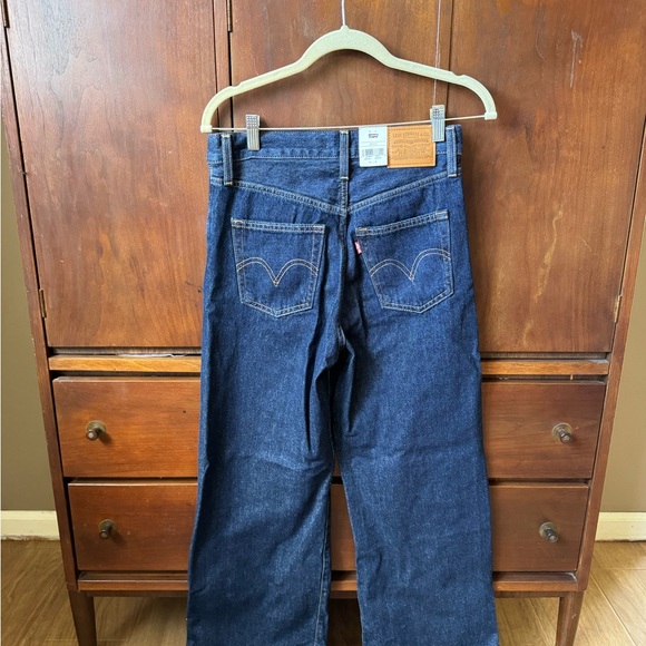 Levi's Dark Blue Wide Leg Jeans - Picture 5 of 5